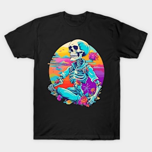 Colorful preppy skeleton style T-Shirt